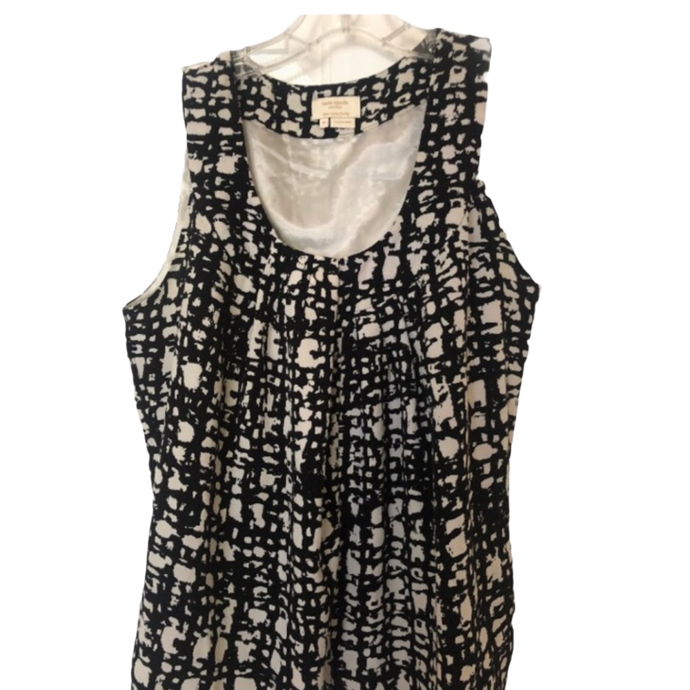 Kate Spade Sleeveless Black & White Design Top M - Picture 2 of 10